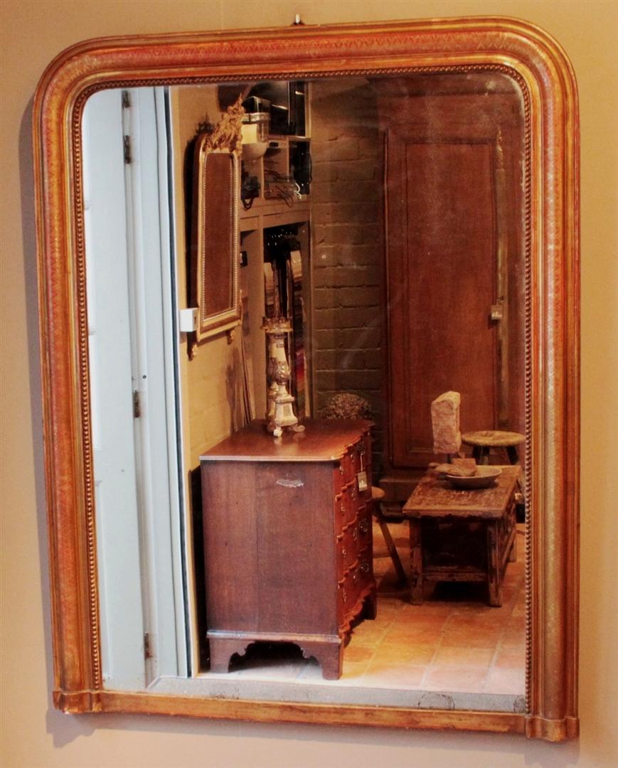 antike-franz-sische-blattgold-spiegel